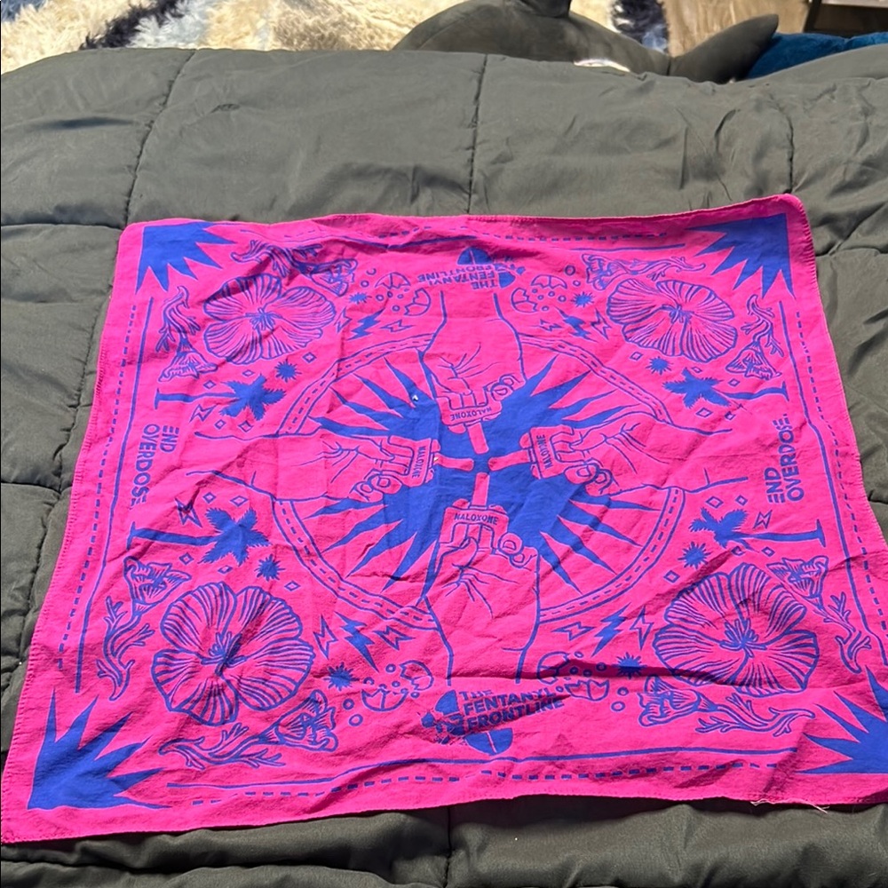 Pink and Blue Bandana
